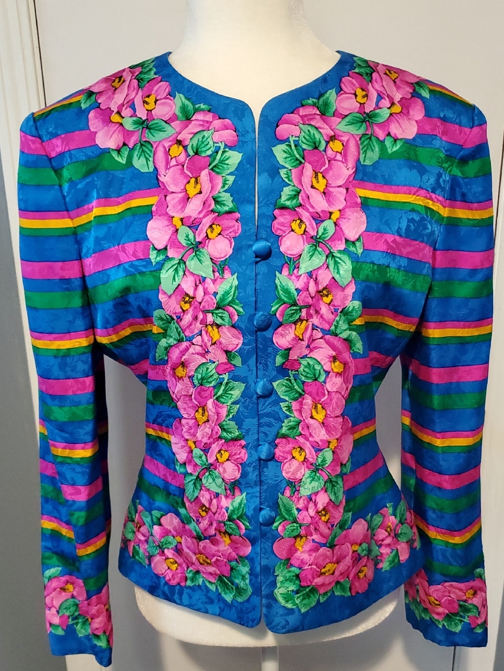 Vintage 100% Silk Bolero Style Jacket